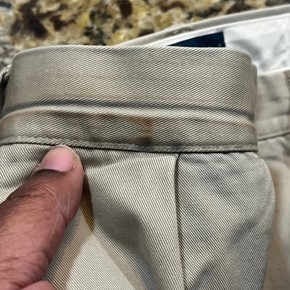 Polo Ralph Lauren Ethan Pant Mens‎ 36x34 Tan Khaki Pleated 100% Cotton Chinos